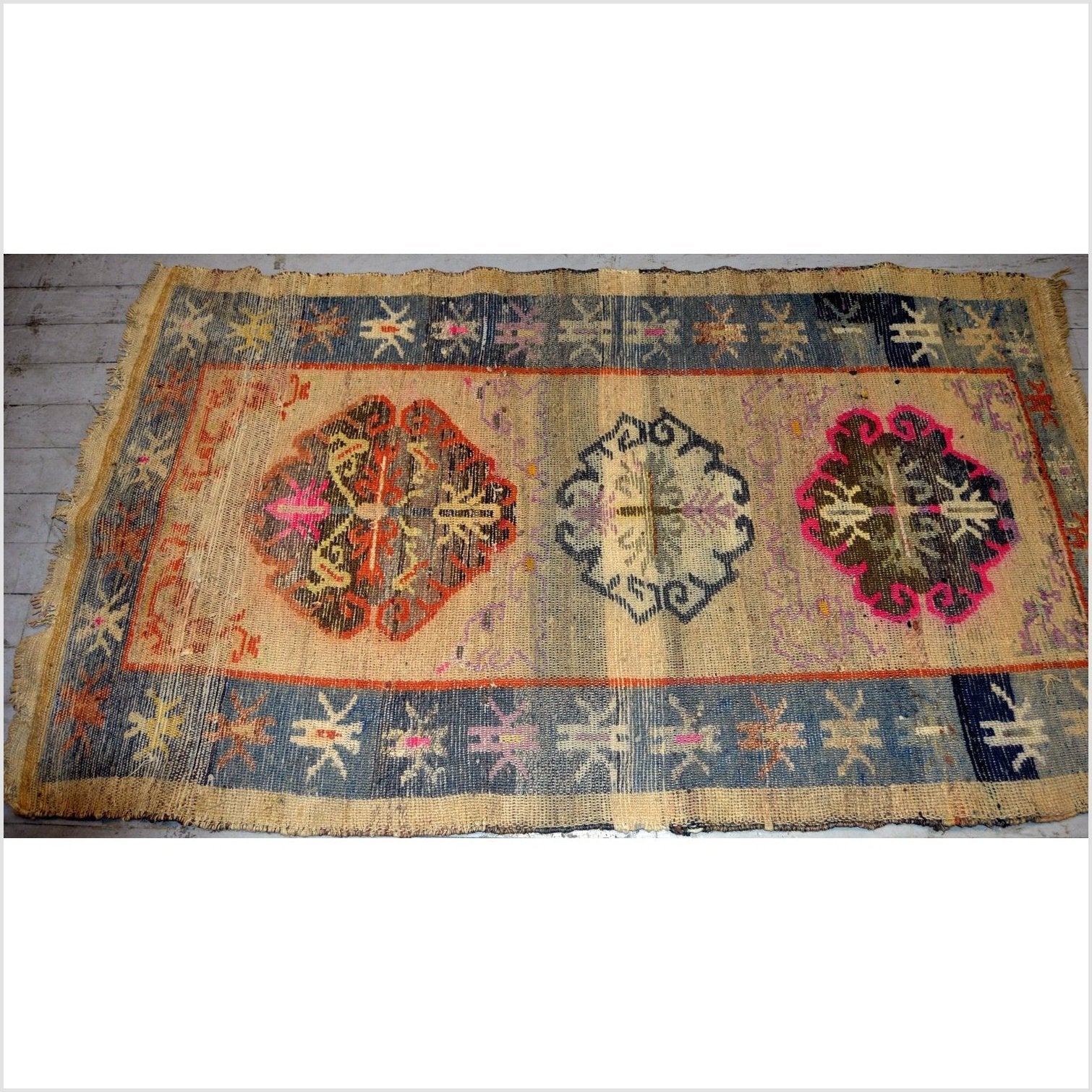 Tibetan Praying Rug-6. Asian & Chinese Furniture, Art, Antiques, Vintage Home Décor for sale at FEA Home