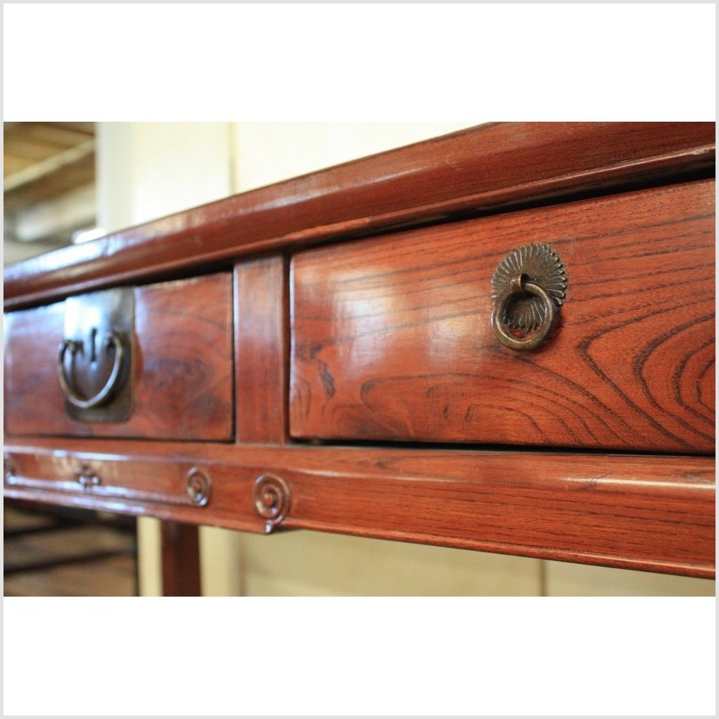 Triple Drawer Desk-5. Asian & Chinese Furniture, Art, Antiques, Vintage Home Décor for sale at FEA Home