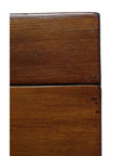 Close-up of two light-colored wood Trunk boards stacked with a visible gap, on a white background.