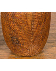 Two Oversized Chinese Rattan Grain Baskets with Flaring Necks, Sold Each-12. Asian & Chinese Furniture, Art, Antiques, Vintage Home Décor for sale at FEA Home