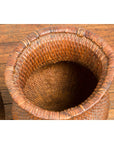 Two Oversized Chinese Rattan Grain Baskets with Flaring Necks, Sold Each-14. Asian & Chinese Furniture, Art, Antiques, Vintage Home Décor for sale at FEA Home