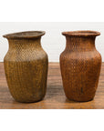 Two Oversized Chinese Rattan Grain Baskets with Flaring Necks, Sold Each-17. Asian & Chinese Furniture, Art, Antiques, Vintage Home Décor for sale at FEA Home