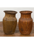 Two Oversized Chinese Rattan Grain Baskets with Flaring Necks, Sold Each-2. Asian & Chinese Furniture, Art, Antiques, Vintage Home Décor for sale at FEA Home