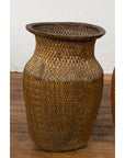 Two Oversized Chinese Rattan Grain Baskets with Flaring Necks, Sold Each-3. Asian & Chinese Furniture, Art, Antiques, Vintage Home Décor for sale at FEA Home