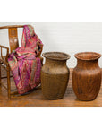 Two Oversized Chinese Rattan Grain Baskets with Flaring Necks, Sold Each-4. Asian & Chinese Furniture, Art, Antiques, Vintage Home Décor for sale at FEA Home