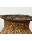 Two Oversized Chinese Rattan Grain Baskets with Flaring Necks, Sold Each-6. Asian & Chinese Furniture, Art, Antiques, Vintage Home Décor for sale at FEA Home
