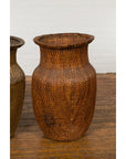 Two Oversized Chinese Rattan Grain Baskets with Flaring Necks, Sold Each-9. Asian & Chinese Furniture, Art, Antiques, Vintage Home Décor for sale at FEA Home