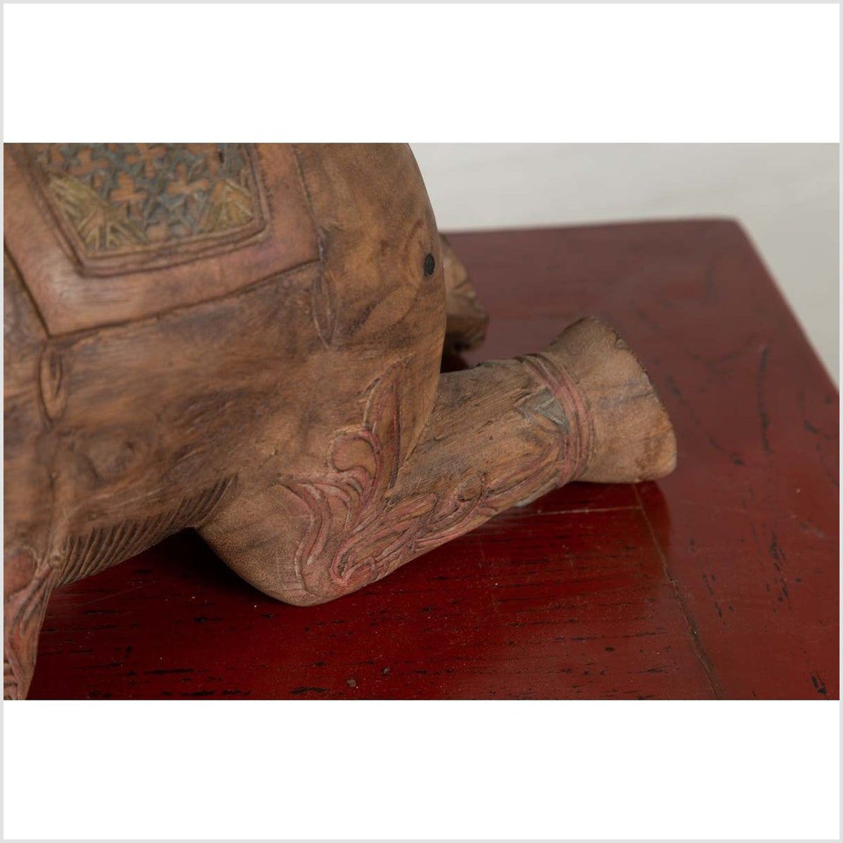 Two Vintage Thai Handmade Carved and Painted Elephant Sculptures from Chiang Mai-12. Asian & Chinese Furniture, Art, Antiques, Vintage Home Décor for sale at FEA Home