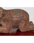 Two Vintage Thai Handmade Carved and Painted Elephant Sculptures from Chiang Mai-14. Asian & Chinese Furniture, Art, Antiques, Vintage Home Décor for sale at FEA Home