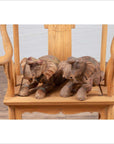 Two Vintage Thai Handmade Carved and Painted Elephant Sculptures from Chiang Mai-4. Asian & Chinese Furniture, Art, Antiques, Vintage Home Décor for sale at FEA Home