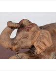 Two Vintage Thai Handmade Carved and Painted Elephant Sculptures from Chiang Mai-7. Asian & Chinese Furniture, Art, Antiques, Vintage Home Décor for sale at FEA Home