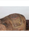 Two Vintage Thai Handmade Carved and Painted Elephant Sculptures from Chiang Mai-8. Asian & Chinese Furniture, Art, Antiques, Vintage Home Décor for sale at FEA Home