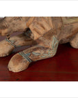 Two Vintage Thai Handmade Carved and Painted Elephant Sculptures from Chiang Mai-9. Asian & Chinese Furniture, Art, Antiques, Vintage Home Décor for sale at FEA Home