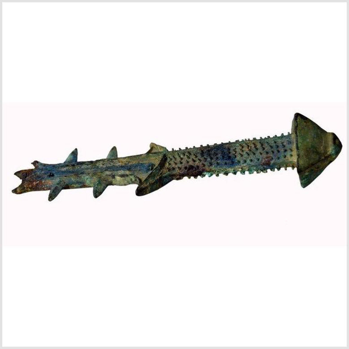 Unusual Antique Bronze Sword Grip-4. Asian & Chinese Furniture, Art, Antiques, Vintage Home Décor for sale at FEA Home