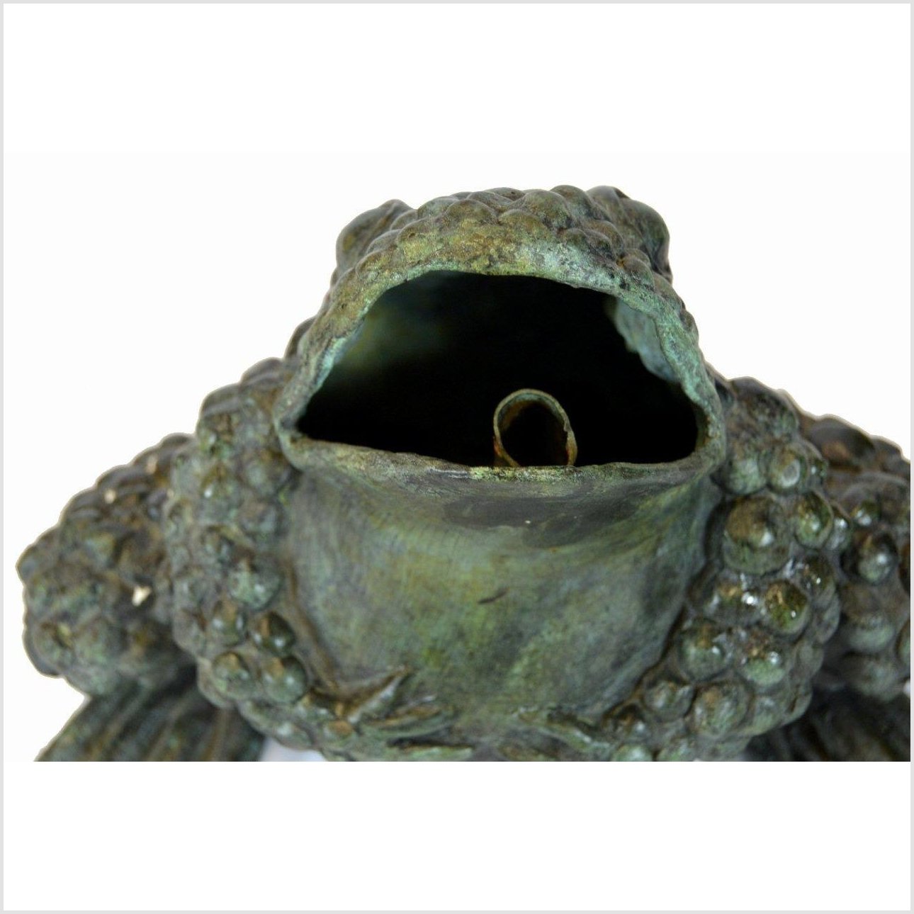 Verde Gris Bronze Pond Frog-5. Asian & Chinese Furniture, Art, Antiques, Vintage Home Décor for sale at FEA Home
