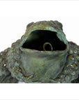 Verde Gris Bronze Pond Frog-5. Asian & Chinese Furniture, Art, Antiques, Vintage Home Décor for sale at FEA Home