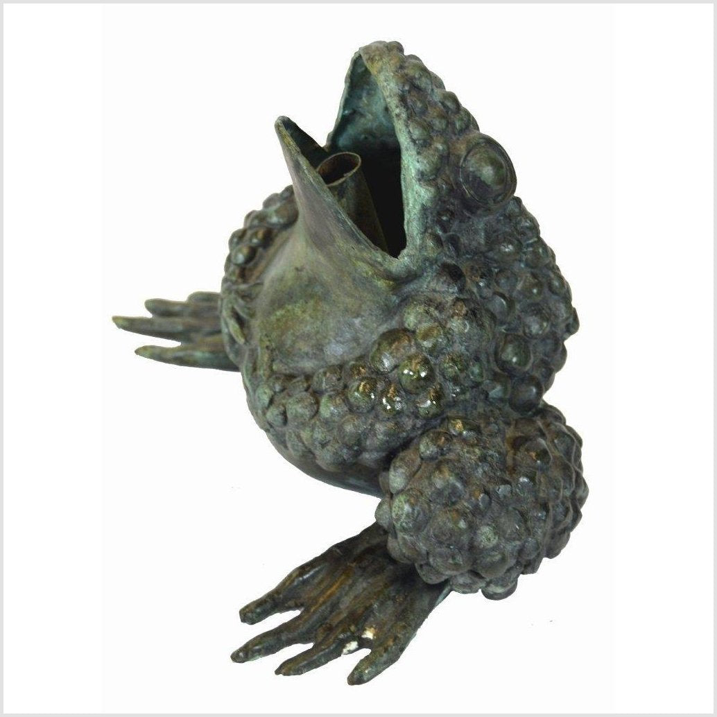 Verde Gris Bronze Pond Frog-8. Asian & Chinese Furniture, Art, Antiques, Vintage Home Décor for sale at FEA Home