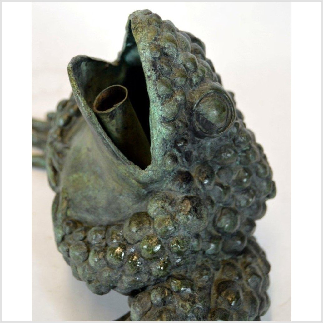 Verde Gris Bronze Pond Frog-9. Asian & Chinese Furniture, Art, Antiques, Vintage Home Décor for sale at FEA Home