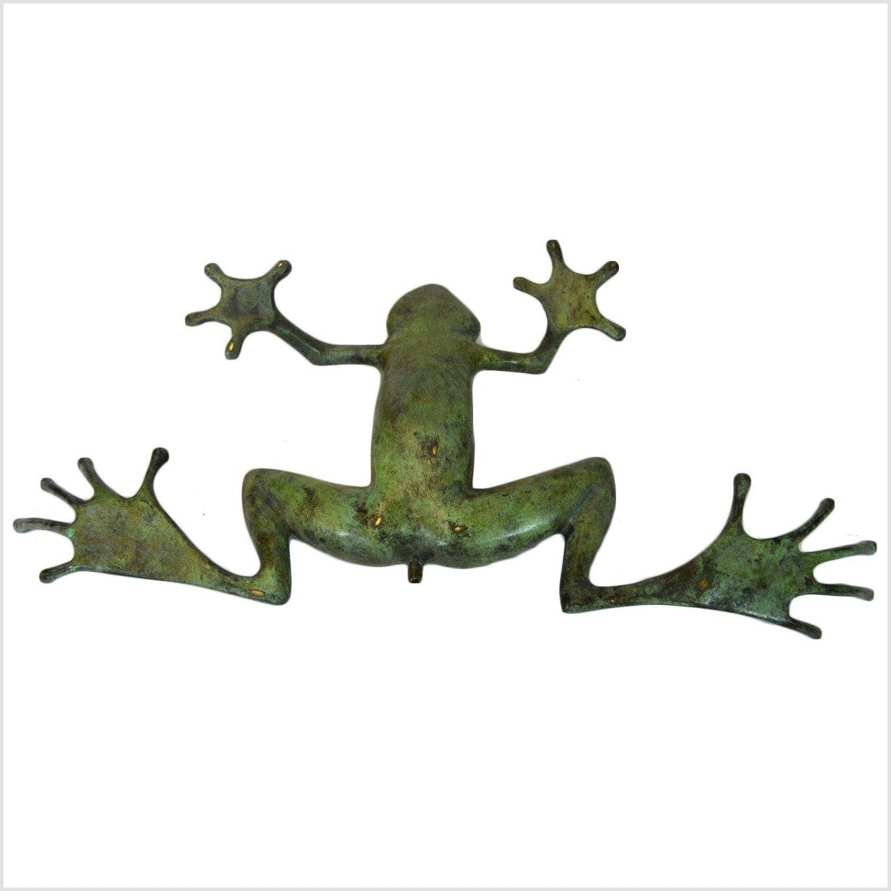 Verde Gris Bronze Pond Frog-10. Asian & Chinese Furniture, Art, Antiques, Vintage Home Décor for sale at FEA Home