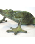 Verde Gris Bronze Pond Frog-5. Asian & Chinese Furniture, Art, Antiques, Vintage Home Décor for sale at FEA Home