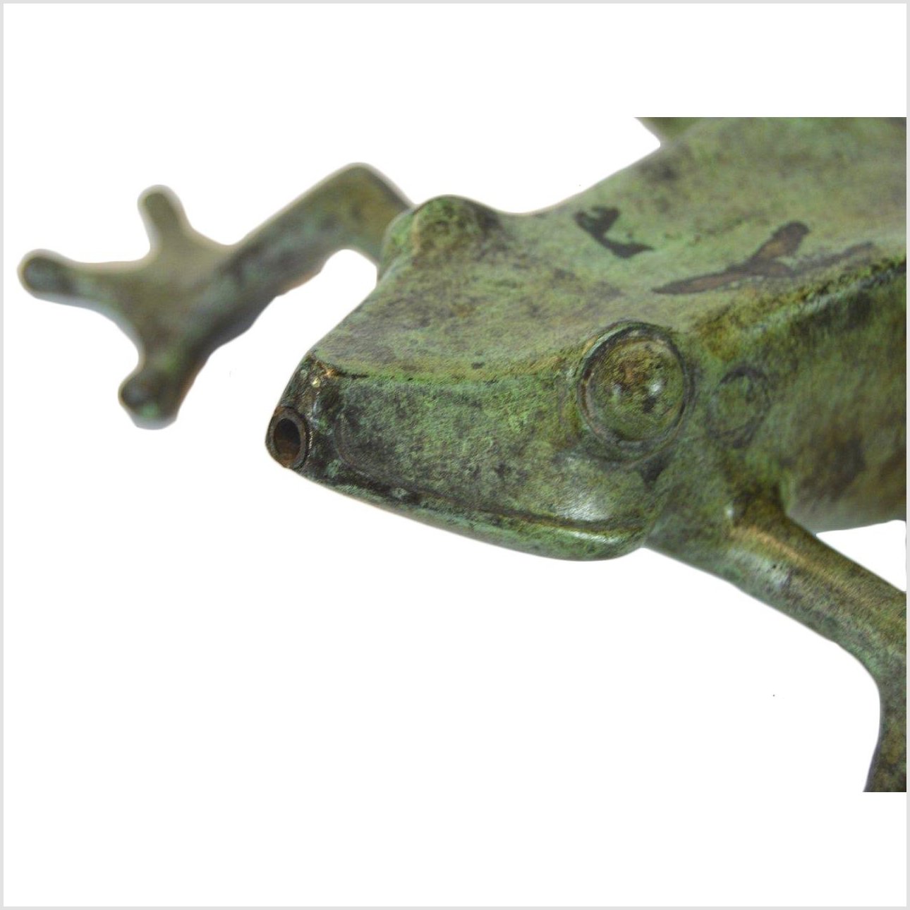 Verde Gris Bronze Pond Frog-6. Asian & Chinese Furniture, Art, Antiques, Vintage Home Décor for sale at FEA Home