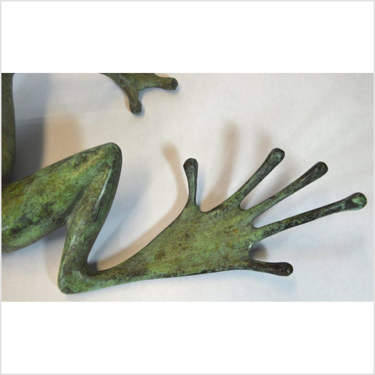 Verde Gris Bronze Pond Frog-8. Asian & Chinese Furniture, Art, Antiques, Vintage Home Décor for sale at FEA Home