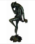 Verde Gris Bronze Pond Frog - "Michelle"-12. Asian & Chinese Furniture, Art, Antiques, Vintage Home Décor for sale at FEA Home