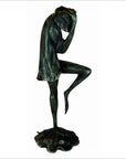 Verde Gris Bronze Pond Frog - "Michelle"-2. Asian & Chinese Furniture, Art, Antiques, Vintage Home Décor for sale at FEA Home