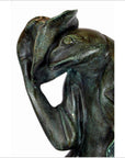 Verde Gris Bronze Pond Frog - "Michelle"-6. Asian & Chinese Furniture, Art, Antiques, Vintage Home Décor for sale at FEA Home