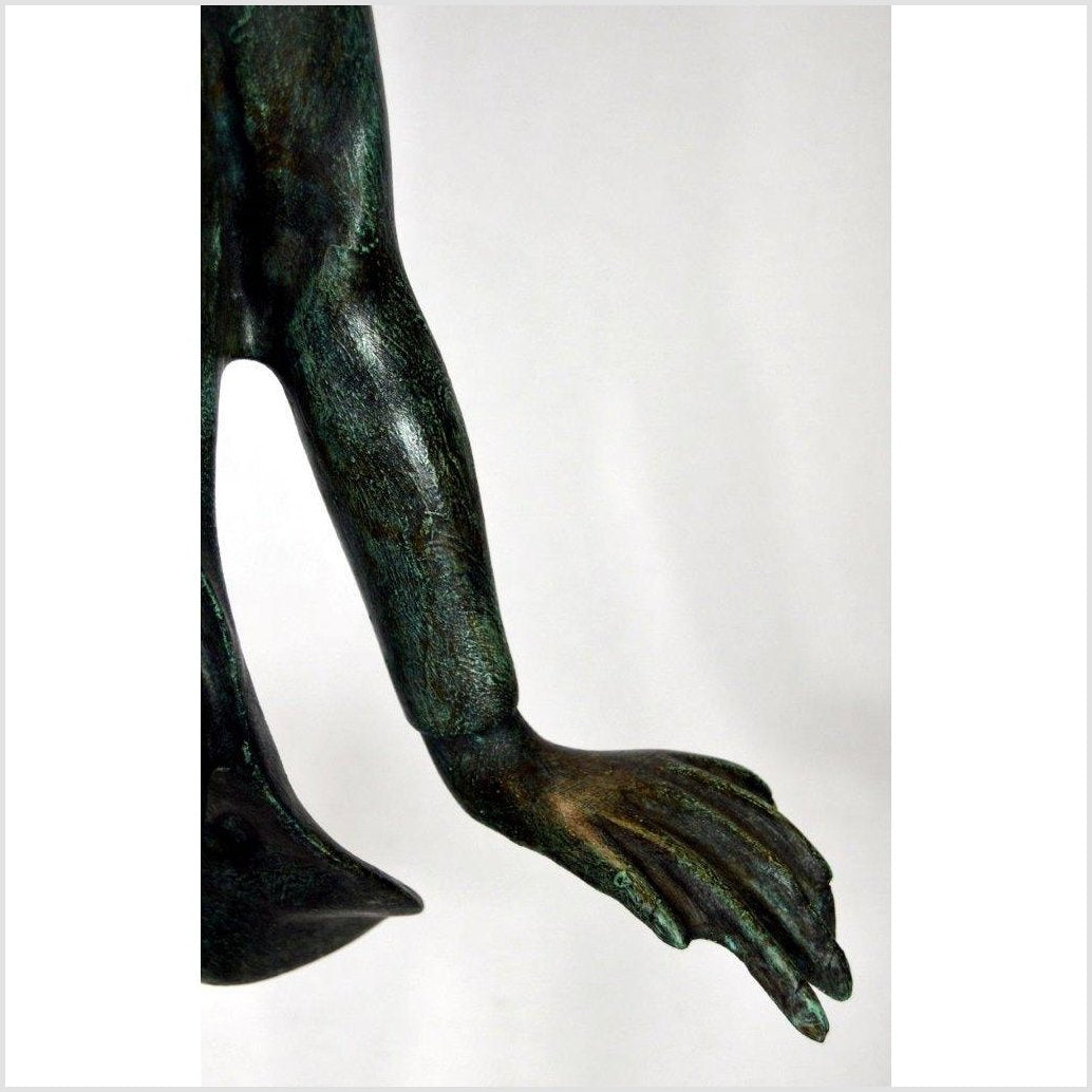 Verde Gris Bronze Pond Frog - "Michelle"-7. Asian & Chinese Furniture, Art, Antiques, Vintage Home Décor for sale at FEA Home