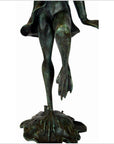 Verde Gris Bronze Pond Frog - "Michelle"-9. Asian & Chinese Furniture, Art, Antiques, Vintage Home Décor for sale at FEA Home