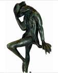 Verde Gris Bronze Pond Frog - "Michelle"-1. Asian & Chinese Furniture, Art, Antiques, Vintage Home Décor for sale at FEA Home