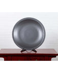 Vintage Cobalt Grey Ceramic Charger Plate, Three Available-4. Asian & Chinese Furniture, Art, Antiques, Vintage Home Décor for sale at FEA Home