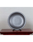Vintage Cobalt Grey Ceramic Charger Plate, Three Available-6. Asian & Chinese Furniture, Art, Antiques, Vintage Home Décor for sale at FEA Home