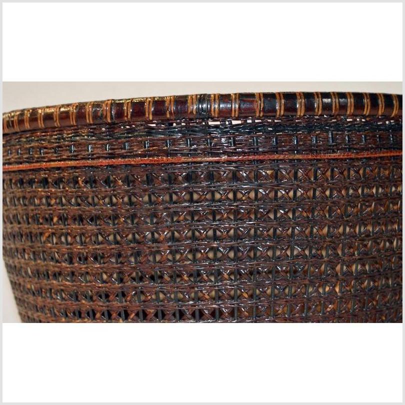 Vintage Handmade Rattan Basket-3. Asian & Chinese Furniture, Art, Antiques, Vintage Home Décor for sale at FEA Home