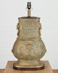 Vintage Bronze Chinese Hu Vessel Inspired Table Lamp, SKU , image 10