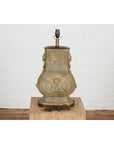 Vintage Bronze Chinese Hu Vessel Inspired Table Lamp, SKU , image 4