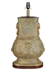 Vintage Bronze Chinese Hu Vessel Inspired Table Lamp, SKU , image 8