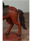 Vintage Burmese Polychrome Carved Wooden Statue of a Warrior on his Horse-11. Asian & Chinese Furniture, Art, Antiques, Vintage Home Décor for sale at FEA Home