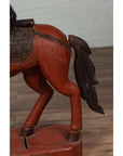 Vintage Burmese Polychrome Carved Wooden Statue of a Warrior on his Horse-11. Asian & Chinese Furniture, Art, Antiques, Vintage Home Décor for sale at FEA Home