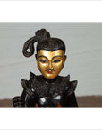 Vintage Burmese Polychrome Carved Wooden Statue of a Warrior on his Horse-14. Asian & Chinese Furniture, Art, Antiques, Vintage Home Décor for sale at FEA Home