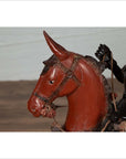 Vintage Burmese Polychrome Carved Wooden Statue of a Warrior on his Horse-6. Asian & Chinese Furniture, Art, Antiques, Vintage Home Décor for sale at FEA Home