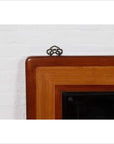 Vintage Chinese 1950s Two-Toned Elm and Rattan Square Mirror with Beveled Glass-4. Asian & Chinese Furniture, Art, Antiques, Vintage Home Décor for sale at FEA Home