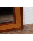 Vintage Chinese 1950s Two-Toned Elm and Rattan Square Mirror with Beveled Glass-8. Asian & Chinese Furniture, Art, Antiques, Vintage Home Décor for sale at FEA Home