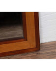 Vintage Chinese 1950s Two-Toned Elm and Rattan Square Mirror with Beveled Glass-8. Asian & Chinese Furniture, Art, Antiques, Vintage Home Décor for sale at FEA Home