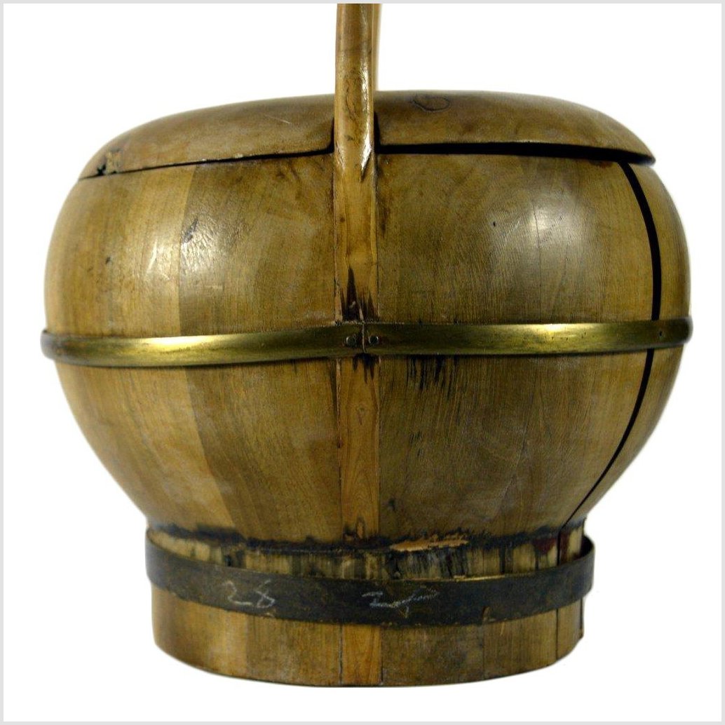 Vintage Chinese Bamboo Basket-5. Asian & Chinese Furniture, Art, Antiques, Vintage Home Décor for sale at FEA Home