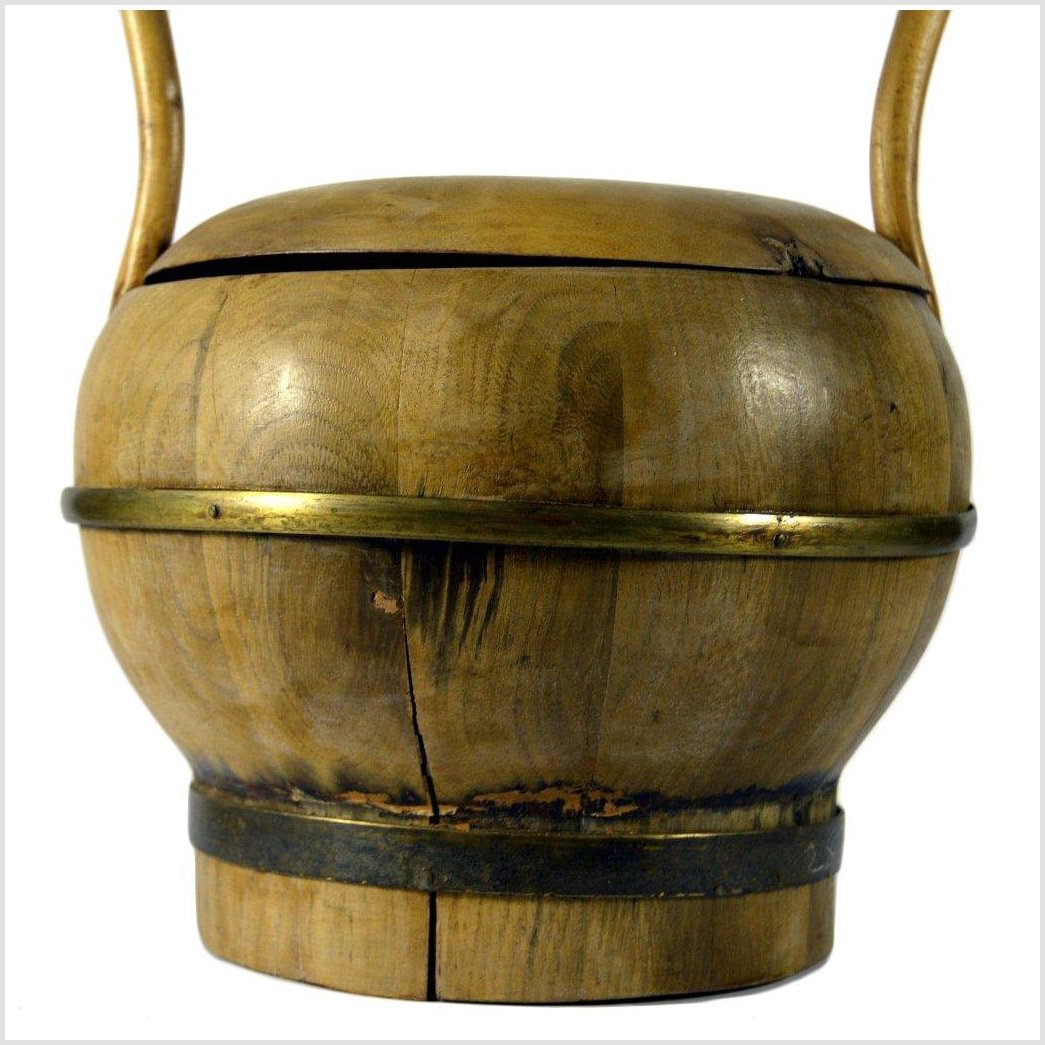Vintage Chinese Bamboo Basket-6. Asian & Chinese Furniture, Art, Antiques, Vintage Home Décor for sale at FEA Home