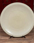 Vintage Beige Celadon Ceramic Charger Plate-2. Asian & Chinese Furniture, Art, Antiques, Vintage Home Décor for sale at FEA Home