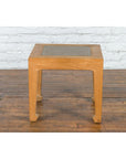 Vintage Chinese Bleached Elmwood Square Side Table with Stone Tile Inset Top-14. Asian & Chinese Furniture, Art, Antiques, Vintage Home Décor for sale at FEA Home