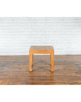 Vintage Chinese Bleached Elmwood Square Side Table with Stone Tile Inset Top-5. Asian & Chinese Furniture, Art, Antiques, Vintage Home Décor for sale at FEA Home
